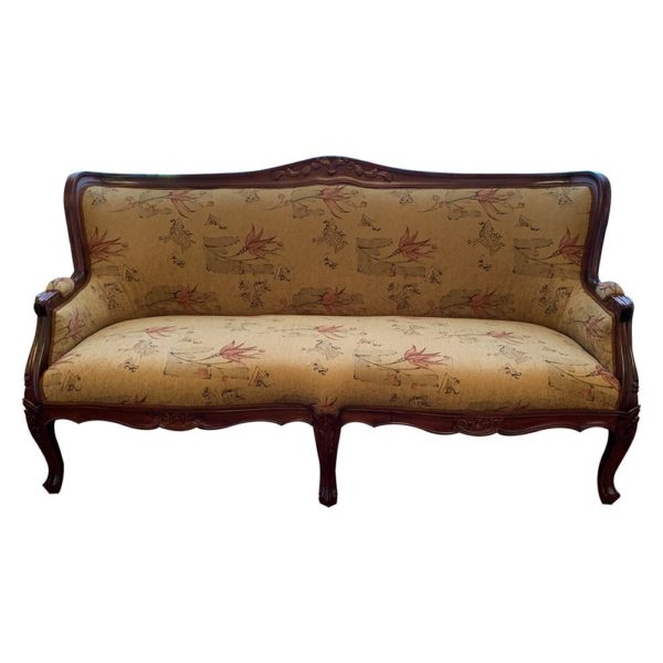 Mahogany 3 Seater Classic Sofa