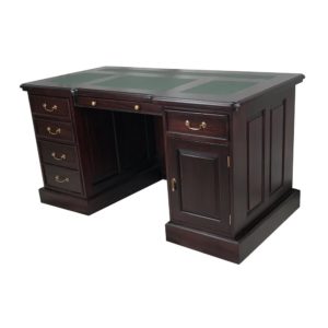 Solid Mahogany Office Desk With Filing Drawer New