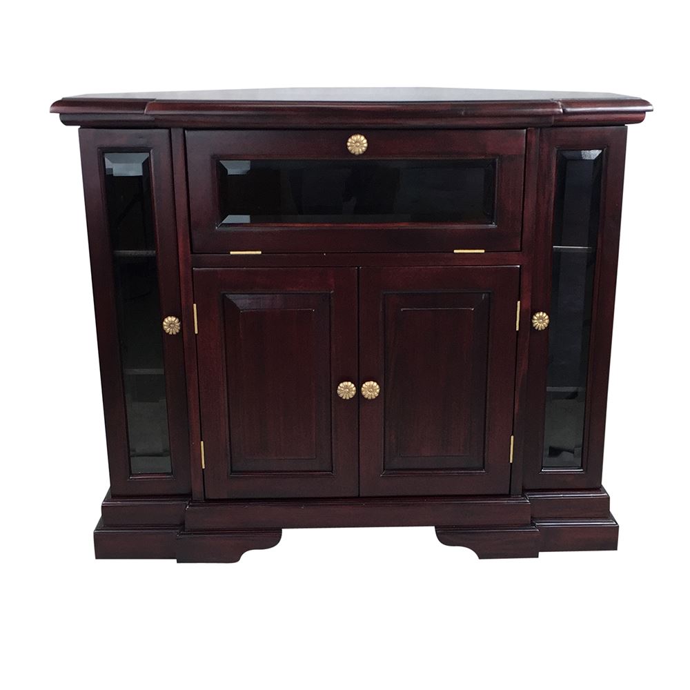 Solid Mahogany Wood Corner TV Stand / Cabinet | Turendav ...