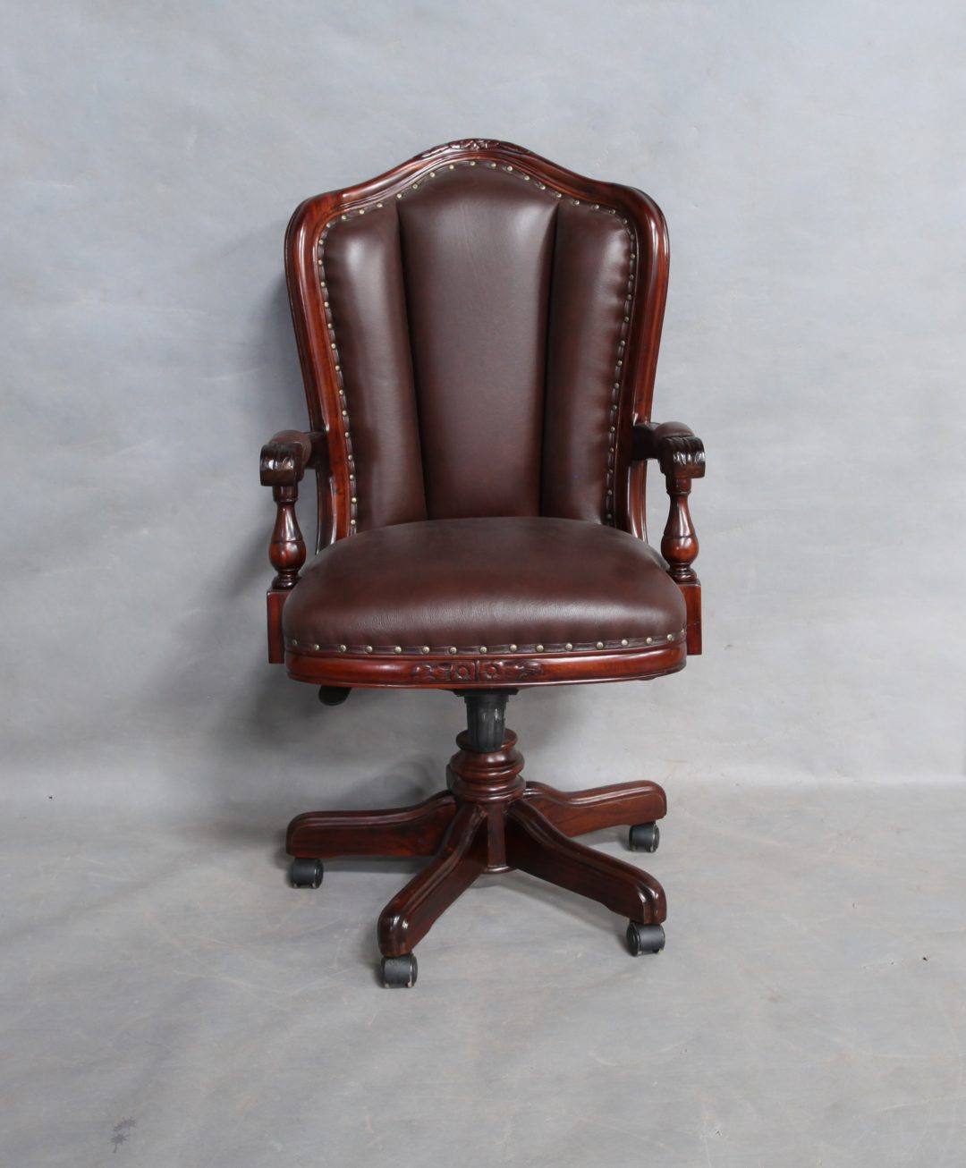 Wood and leather office chair Clearance
