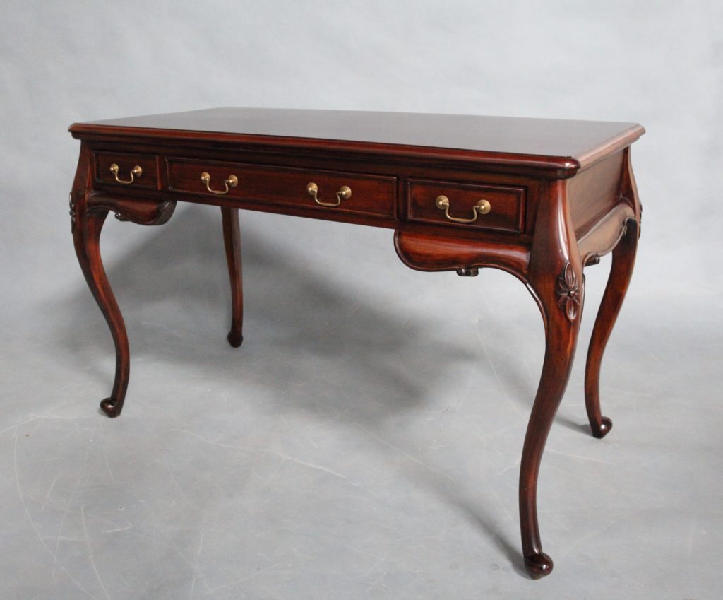 Mahogany Wood Office Desk with 4 Drawers Turendav Australia Antique