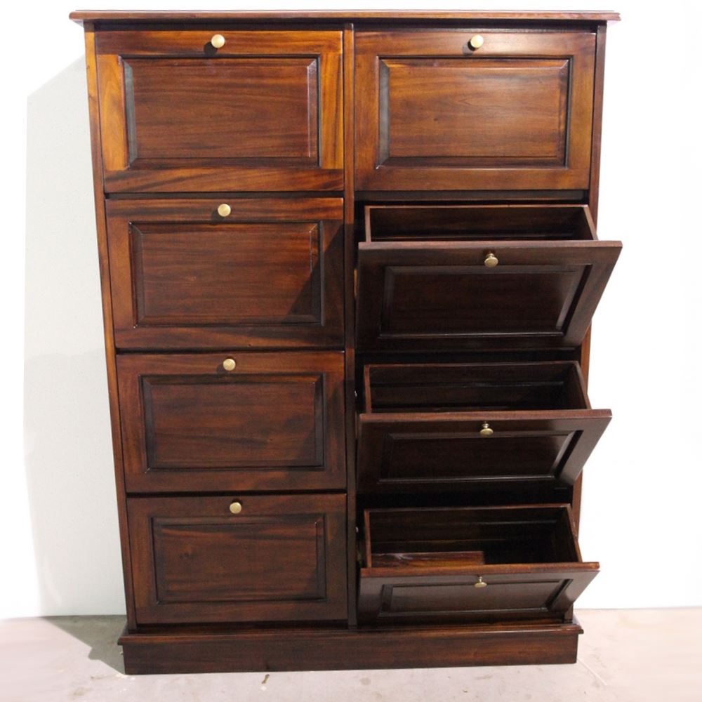 Mahogany Wood  Large  Shoe  Hall Cabinet  Turendav 