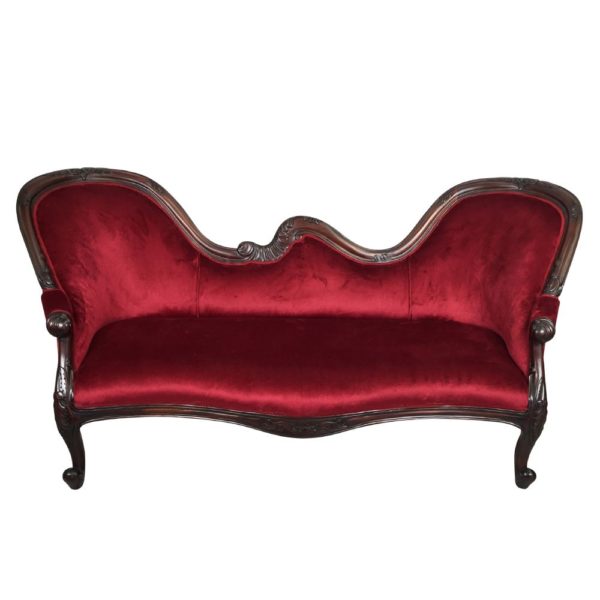 Solid Mahogany Wood Chaise Lounge Set / Sofa