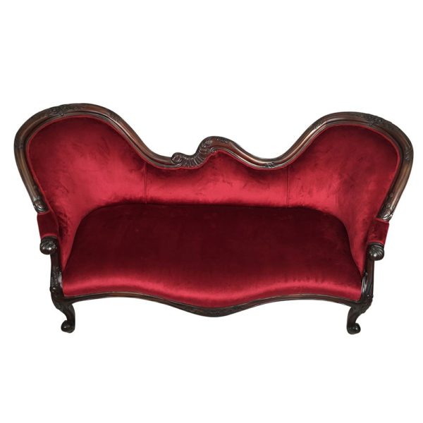 Solid Mahogany Wood Chaise Lounge Set / Sofa