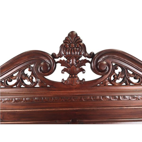 Solid Mahogany Wood Chippendale Bed Head King Size Antique style