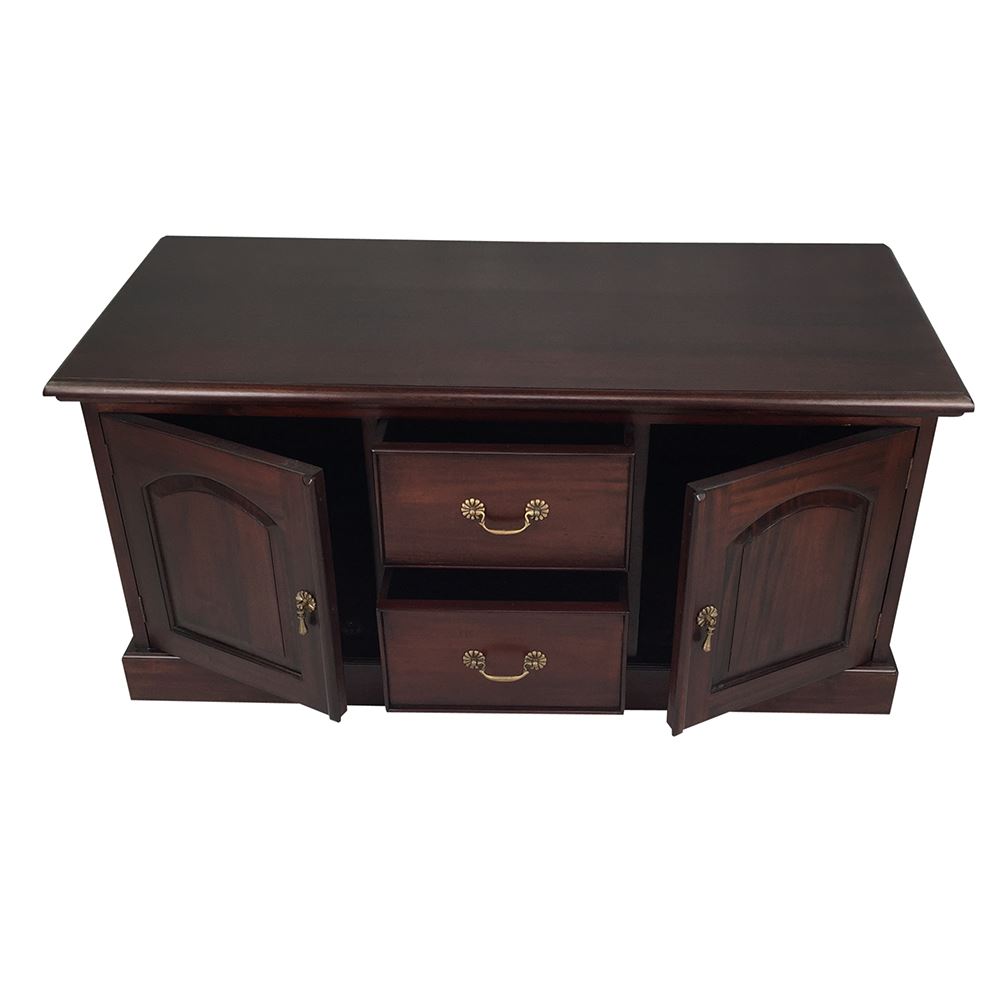 Solid Mahogany TV Stand With 2 Drawers / cabinet ...
