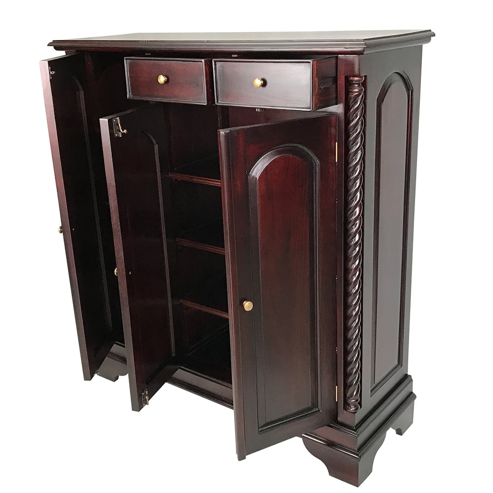 Mahogany Wood  Large  Shoe  Cabinet  Turendav Australia 