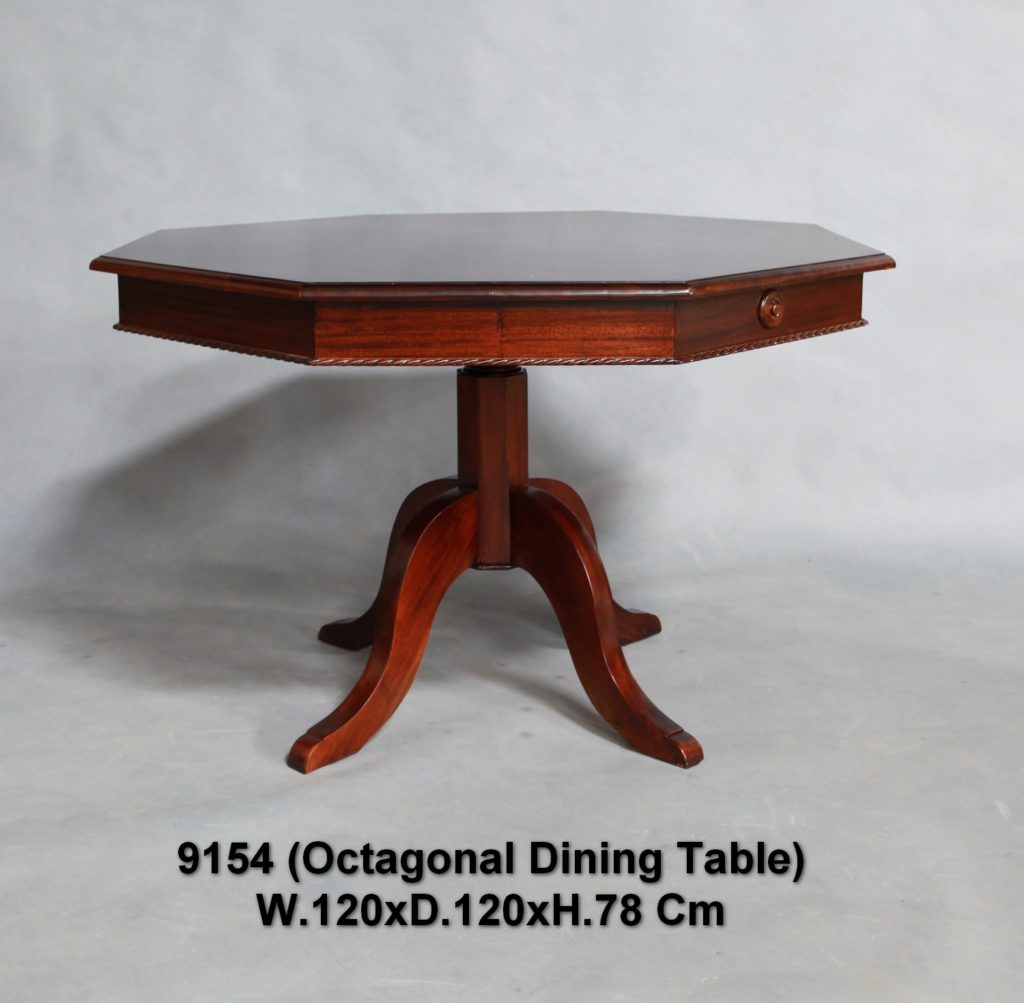 Mahogany Octagonal Dining Table 120cm Turendav Australia Antique
