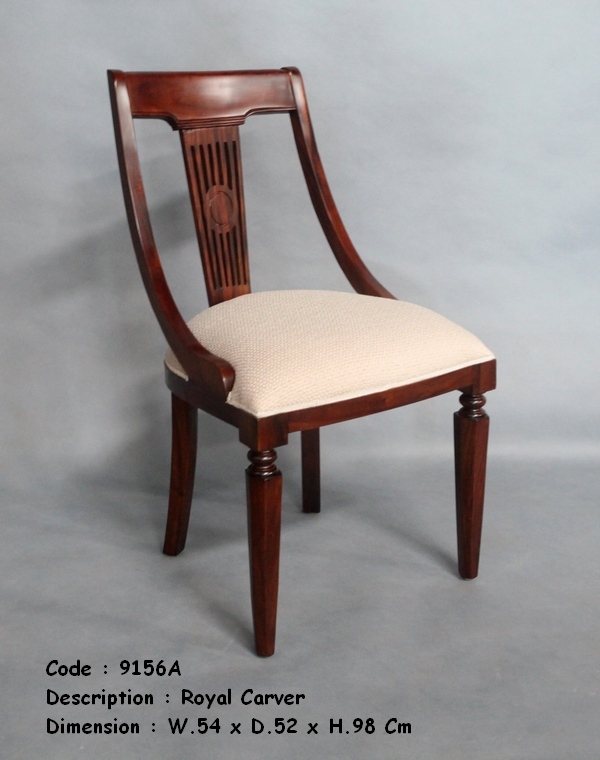 Mahogany Wood Royal Upholstered Dining, Upholstered Dining Chairs With Mahogany Legs