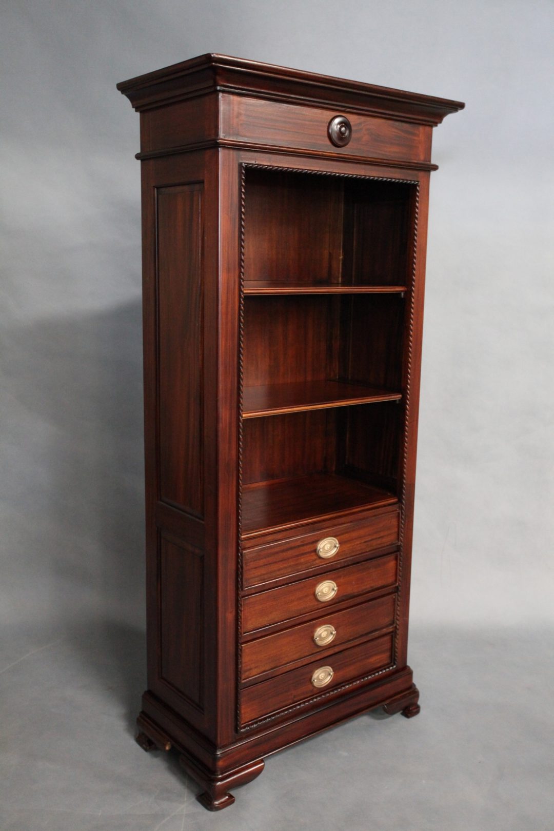 Mahogany Bookcase With Drawers & Shelves Turendav Australia Antique