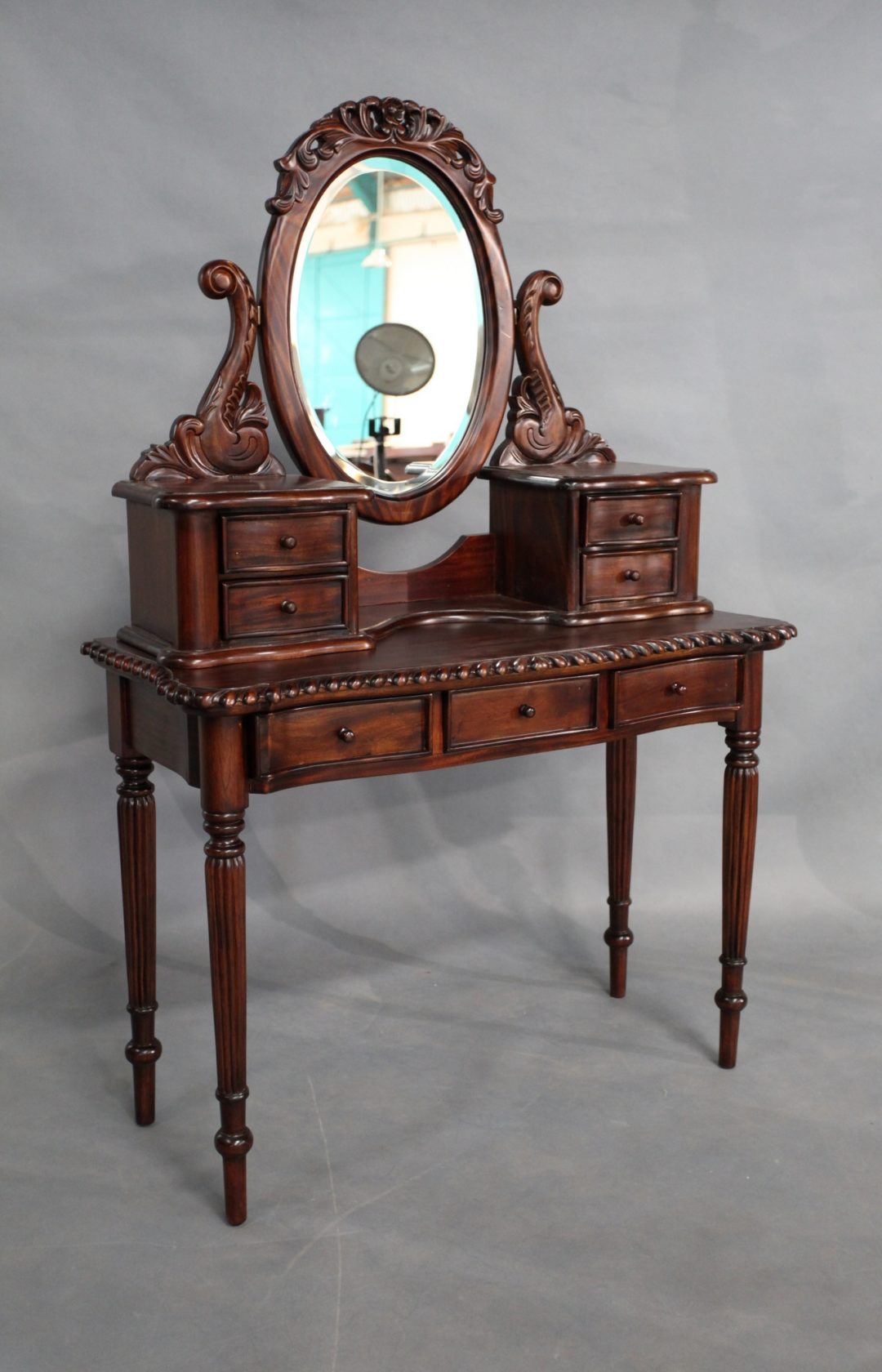 Solid Mahogany Wood Dressing Table with Mirror Turendav Australia