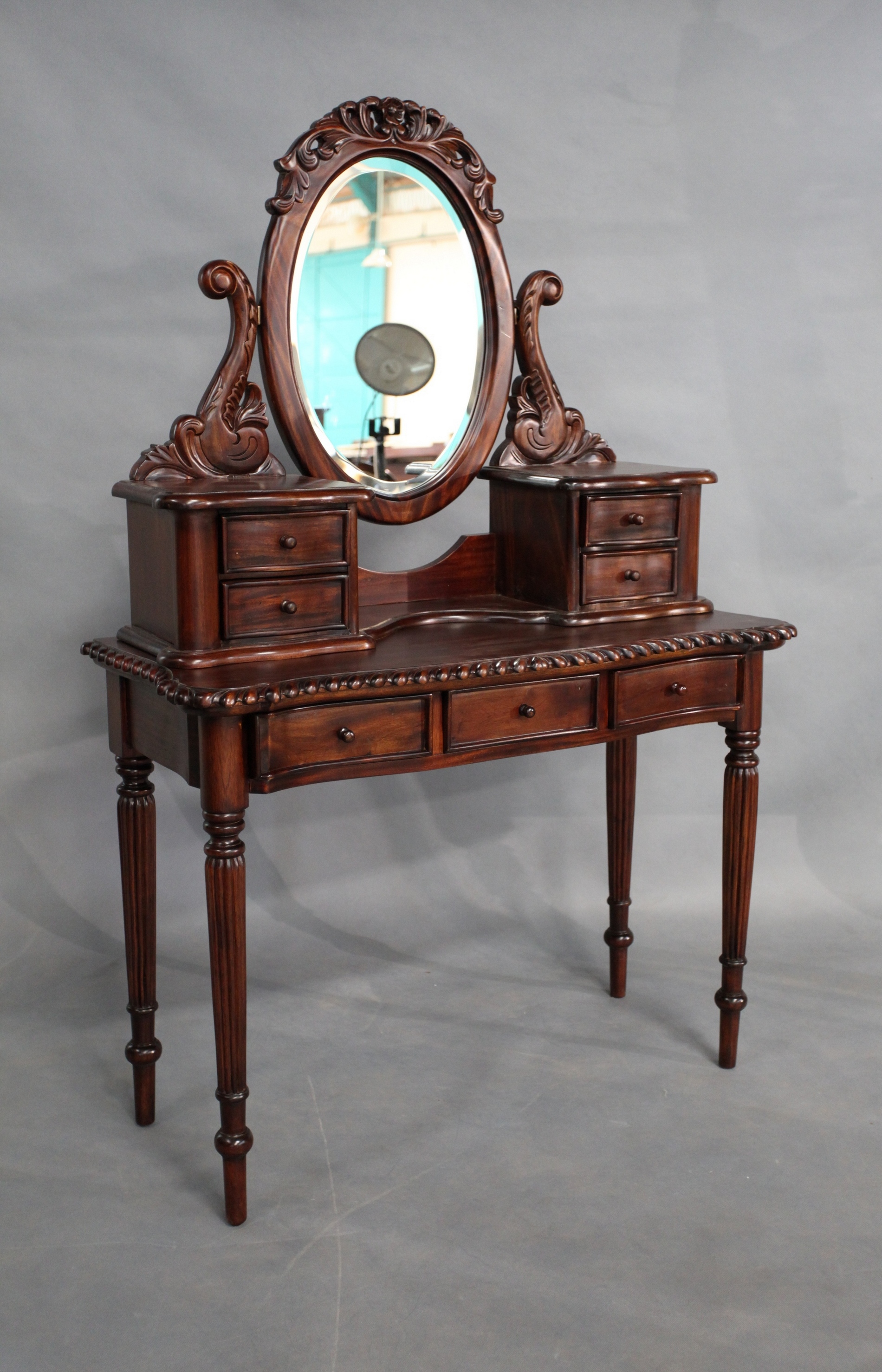 Solid Mahogany Wood Dressing Table With Mirror Turendav Australia 