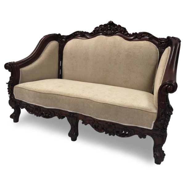 Solid Mahogany Classic Large Carved Lounge Set Reproduction