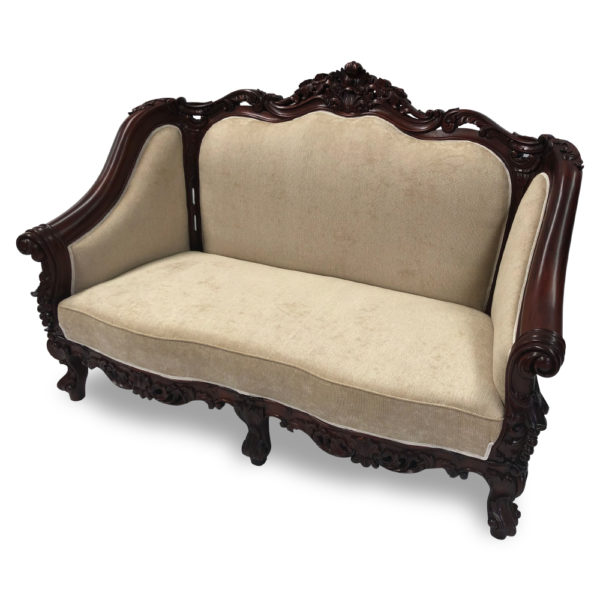 Solid Mahogany Classic Large Carved Lounge Set Reproduction