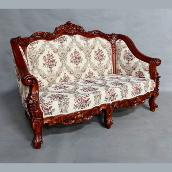 Solid Mahogany Classic Large Carved Lounge Set Reproduction