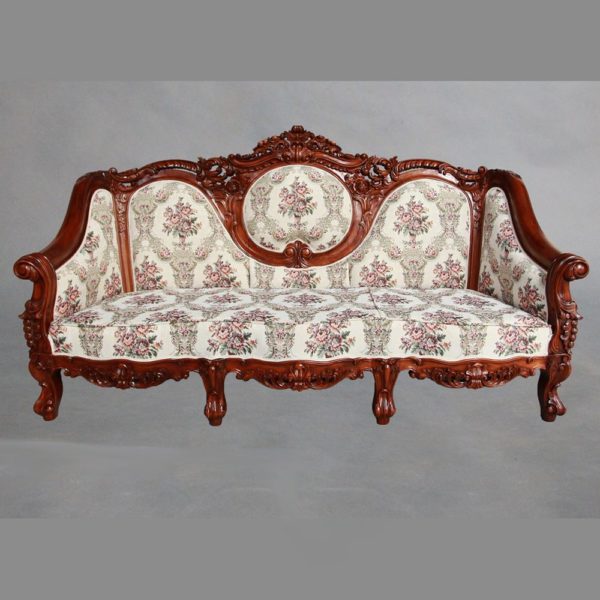 Solid Mahogany Classic Large Carved Lounge Set Reproduction