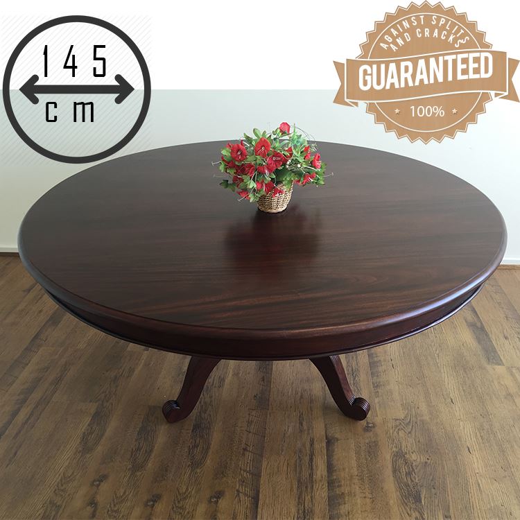 Solid Mahogany Wood 145 Cm Pedestal Leg, Wood Pedestal Leg Dining Table